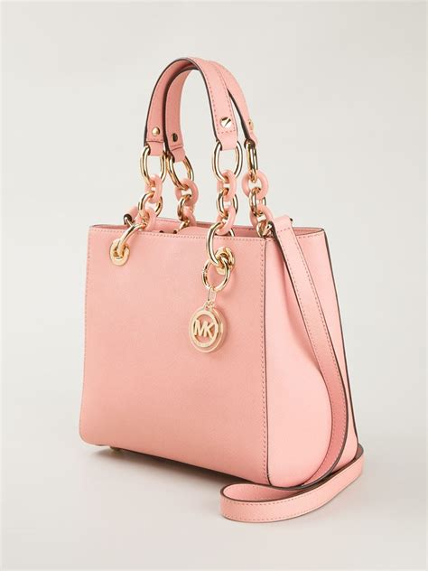 pink michael kors tote